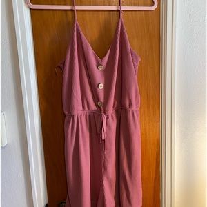 Mauve ribbed romper